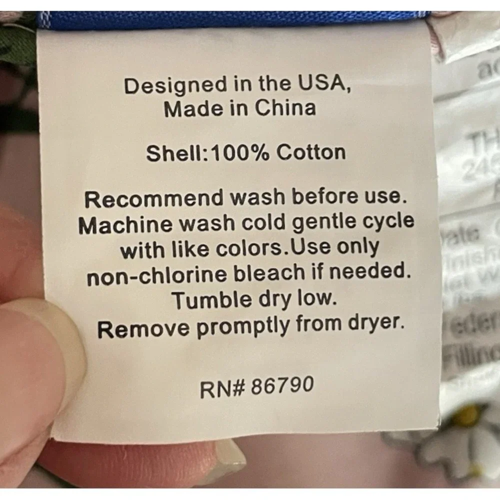 The Company Store Timeless Garden Blush Comforter Queen Size Botanical Floral